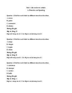 Bộ trắc nghiệm Tiếng Anh 12 Global Success có đáp án