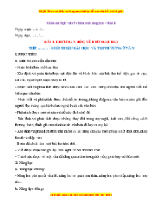 Giáo án Ngữ Văn 9 Chân trời sáng tạo Học kì 1