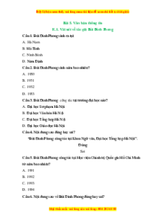 Trắc nghiệm Bài 5: Văn bản thông tin Ngữ văn 6 Cánh diều