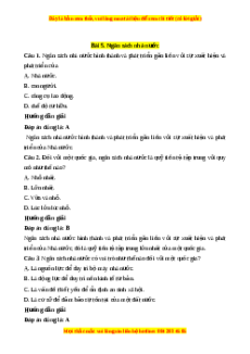 Trắc nghiệm KTPL 10 Bài 5: Ngân sách nhà nước