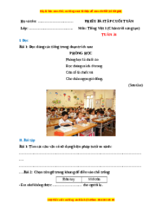 Bài tập cuối tuần Tiếng việt lớp 1 Tuần 34 Chân trời sáng tạo(có lời giải)