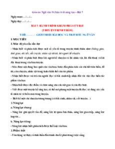 Giáo án Hành trình khám phá sự thật (Truyện trinh thám) 2024 Chân trời sáng tạo
