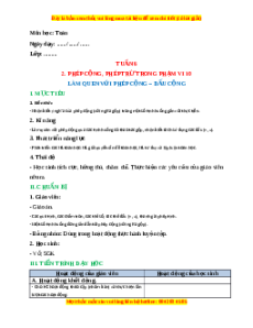 Giáo án Làm quen với Phép cộng - Dấu cộng Toán lớp 1 Cánh diều