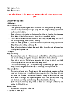 Giáo án Chủ đề 6: Bảo vệ cảnh quan thiên nhiên và sự đa dạng sinh học HĐTN 12 Cánh diều
