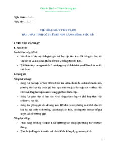Giáo án Bài 1: Máy tính có thể giúp em làm những việc gì Tin học lớp 5 Chân trời sáng tạo