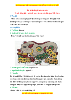 Tác giả - tác phẩm Bài 4: Những di sản văn hóa Ngữ văn 10 Chân trời sáng tạo