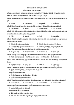 Câu hỏi ôn tập + Đề kiểm tra GDCD 9 Bài 10 (chung cho ba sách)