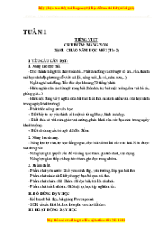 Giáo án Tiếng việt 3 Học kì 1 Cánh diều