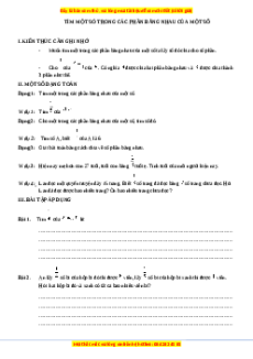 Chuyên đề Tìm một trong các phần bằng nhau của một số Toán lớp 3 nâng cao Cánh diều