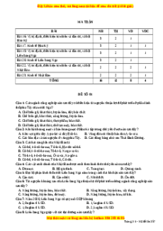 Đề thi giữa kì 2 Địa lí 11 Cánh diều - Đề 1