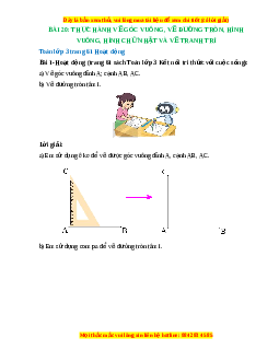 Giải Sgk Toán lớp 3 Bài 20: Thực hành vẽ góc vuông, vẽ đường tròn, hình vuông, hình chữ nhật (Kết nối tri thức)