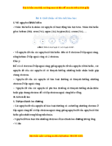 Lý thuyết Khoa học tự nhiên 7 Chân trời sáng tạo Bài 6: Giới thiệu về liên kết hóa học