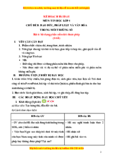 Giáo án Bài 6 Tin học lớp 4 Chân trời sáng tạo: Sử dụng phần mềm khi được phép
