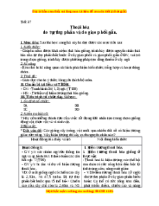 Giáo án Thoái hóa do tự thụ phấn và do giao phối gần Sinh học 9