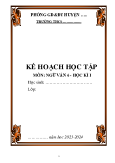 Vở chuẩn bị bài Ngữ Văn 6 Kết nối tri thức