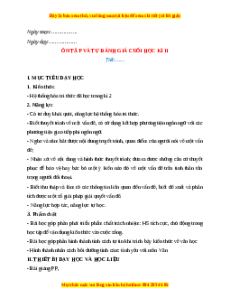 Giáo án Ôn tập và tự đánh giá cuối học kì 2 (2024) Ngữ văn 10 Cánh diều