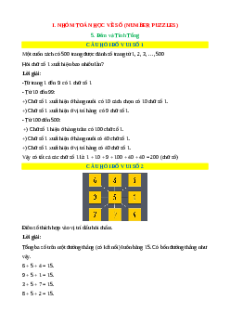 Đếm và tính tổng - Toán đố, Toán IQ (có lời giải)