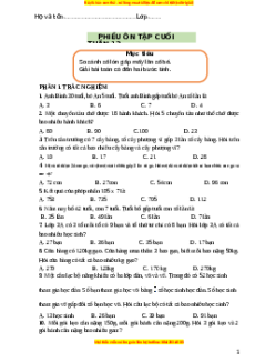 Bài tập cuối tuần Toán lớp 3 Tuần 12 Cánh diều (có lời giải)