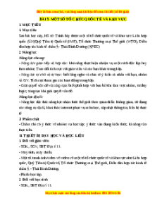 Giáo án Bài 5 Địa lí 11 Chân trời sáng tạo (2024): Một số tổ chức quốc tế và khu vực