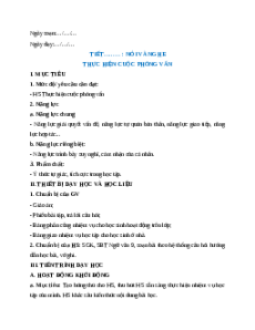 Giáo án Thực hiện cuộc phỏng vấn Ngữ Văn 9 Chân trời sáng tạo