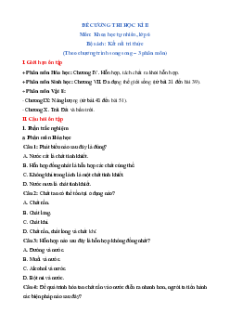 Đề cương Cuối kì 2 KHTN 6 Kết nối tri thức (song song)