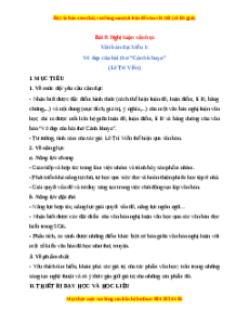 Giáo án Nghị luận văn học (2024) Cánh diều