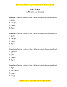 Trắc nghiệm Unit 5: Achieve Tiếng Anh 7 Chân trời sáng tạo