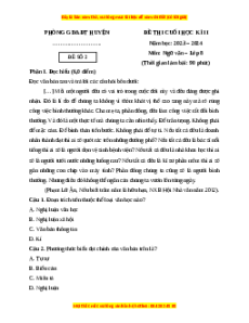 Đề thi cuối kì 2 Ngữ văn 8 Kết nối tri thức (Đề 2)