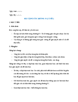 Giáo án Bài tập cuối chương 4 Toán 9 Kết nối tri thức