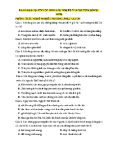 Trắc nghiệm Bài 15: Khái quát cuộc đời và sự nghiệp của Hồ Chí Minh Lịch sử 12 Đúng-Sai, Trả lời ngắn 2025