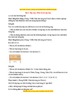 Giải sgk Toán lớp 6 Kì 1 Chân trời sáng tạo