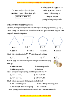 Đề thi giữa kì 1 Toán 6 Chân trời sáng tạo Trường THCS Tăng Bạt Hổ - TP.HCM