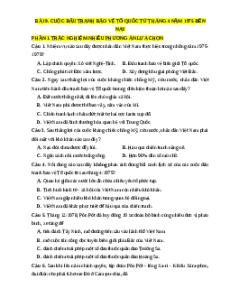 Trắc nghiệm Bài 9: Cuộc đấu tranh bảo vệ Tổ quốc từ sau tháng 4 - 1975 đến nay Lịch sử 12 Đúng-Sai, Trả lời ngắn 2025