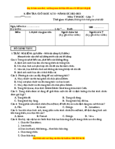 Đề thi cuối kì 2 Tin học 7 Cánh diều (Đề 6)