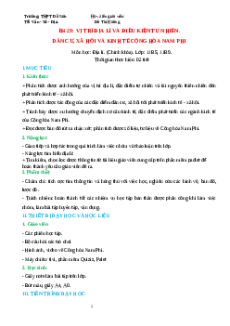 Giáo án Bài 29 Địa lí 11 Cánh diều (2024): Vị trí địa lí, điều kiện tự nhiên và dân cư, xã hội Cộng hòa Nam Phi