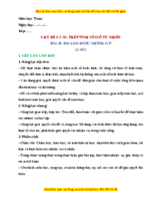 Giáo án Em làm được những gì? Toán lớp 4 Chân trời sáng tạo