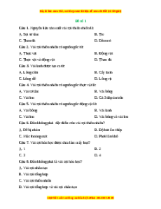 Đề thi giữa kì 2 Công nghệ 6 Chân trời sáng tạo (Đề 1)