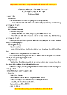 Giáo án Bài 5 Công nghệ cơ khí 11 Kết nối tri thức: Vật liệu phi kim loại