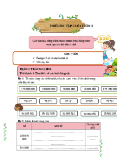 Bài tập cuối tuần Toán 4 Tuần 8 Kết nối tri thức (có lời giải)