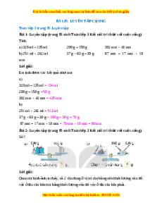 Giải Sgk Toán lớp 3 Bài 35: Luyện tập chung (Kết nối tri thức)