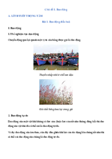 Đề cương ôn tập Giữa kì 1 Vật lí 11 Cánh diều