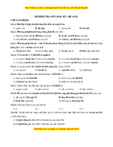 Đề thi giữa kì 1 Địa lý 10 Kết nối tri thức (đề 2)