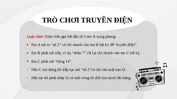 Giáo án Powerpoint Bảng nhân 5 Toán lớp 2 Cánh diều