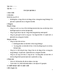 Giáo án Ôn tập Chương 5 Sinh học 12 Chân trời sáng tạo