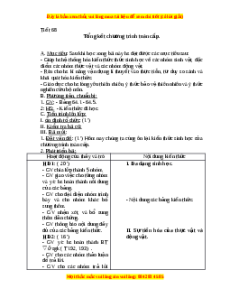 Giáo án Tổng kết chương trình toàn cấp Sinh học 9