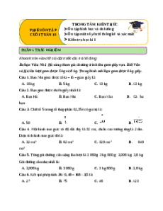 Bài tập cuối tuần Toán lớp 5 Chân trời sáng tạo Tuần 18