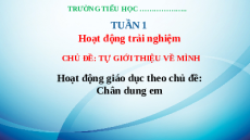 Giáo án Powerpoint Tuần 1 HĐTN lớp 3 Kết nối tri thức