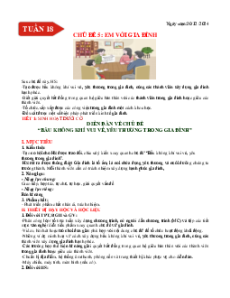 Giáo án Hoạt động trải nghiệm 9 Chủ đề 5: Em với gia đình