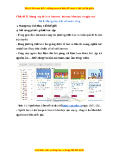 Lý thuyết Tin học 10 Cánh diều Chủ đề B Bài 1: Mạng máy tính với cuộc sống