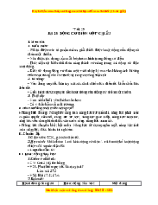 Giáo án Động cơ điện một chiều Vật lí 9